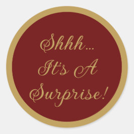 Elegant Verrassingsfeest Ronde Sticker