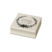 Elegant Versatile Floral & Hearts Wedding Wreath Rubberstempel (Stempel)