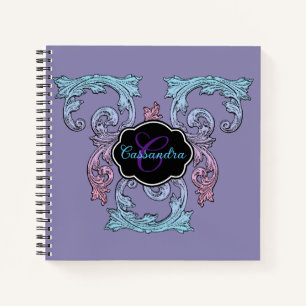 Elegant, Versierd Gepersonaliseerd Vintage Victori Notitieboek