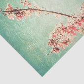 elegant versleten blauwgroen hout & kersbloesem tissuepapier (Detail)