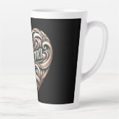 Elegant Verslonden hart met Mama voor Moederdag Latte Mok (Rechts)