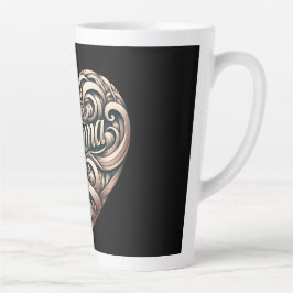 Elegant Verslonden hart met Mama voor Moederdag Latte Mok