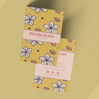 Elegant verticaal bloemontwerp - chique en modern visitekaartje