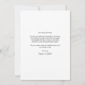 Elegant Verticaal Script Foto Bruiloft Bedankkaart (Achterkant)