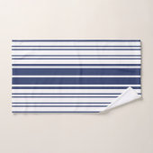 Elegant, verticaal, strepen, blauw van de marine, bad handdoek (Handdoek)
