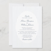 Elegant Vertical Stripe Classic Wedding Invitation Kaart (Voorkant)