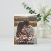 Elegant Vertical Typography Wedding Save the Date Aankondigingskaart (Staand voorkant)