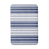Elegant, verticale strepen, blauw van de marine, w badmat (Voorkant Verticaal)