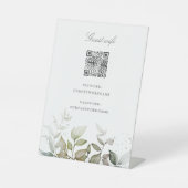 Elegant vertrekt gastland Wifi qr code Pedestal Si Reclamebord Met Voetstuk (Voorkant)