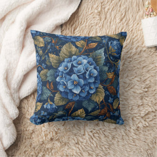 Elegant Vervlogen Hortensia Bloemmotief  Kussen