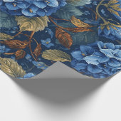 Elegant Vervlogen Hydrangea Bloemmotief Decoupage Cadeaupapier (Hoek)