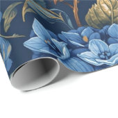Elegant Vervlogen Hydrangea Bloemmotief Decoupage Cadeaupapier (Rol Hoek)