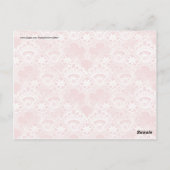 Elegant  vervormd rood wit letje briefkaart (Achterkant)