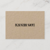 Elegant vervormde tekst Real Kraft Paper Sjabloon Visitekaartje (Voorkant)