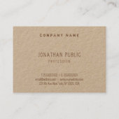 Elegant vervormde tekst Real Kraft Paper Sjabloon Visitekaartje (Achterkant)