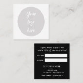 Elegant verwijzingskaart aanbevelingskaartje (Voorkant / Achterkant)