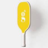 Elegant Vet Gebold Monogram Beginletter Zonnebloem Pickleball Paddle (Links)