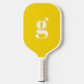 Elegant Vet Gebold Monogram Beginletter Zonnebloem Pickleball Paddle (Achterkant)