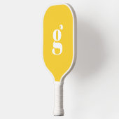 Elegant Vet Geborduurd Initiaal Tuscany Geel Pickleball Paddle (Links)