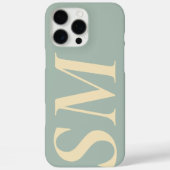 Elegant vet Initiaal monogram Case-Mate iPhone Case (Achterkant)