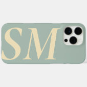 Elegant vet Initiaal monogram Case-Mate iPhone Case (Achterkant (horizontaal))