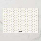 Elegant vet merry borstel script foto echt goud folie feestdagenkaart (Achterkant)