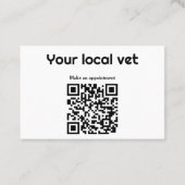 Elegant vet minimalist black cat visitekaartje (Achterkant)