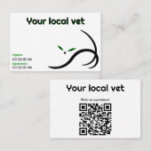 Elegant vet minimalist black cat visitekaartje (Voorkant / Achterkant)