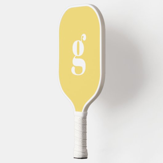 Elegant vet monogram Initiaal macaroon geel Pickleball Paddle (Links)