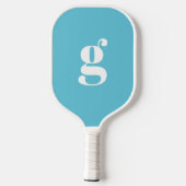 Elegant vet monogram Initiaal medium turquoise Pickleball Paddle (Achterkant)