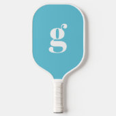 Elegant vet monogram Initiaal medium turquoise Pickleball Paddle (Voorkant)