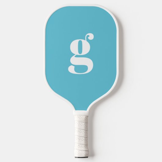 Elegant vet monogram Initiaal medium turquoise Pickleball Paddle (Voorkant)