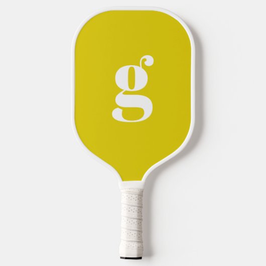 Elegant Vet Monogrammed Initiaal Citriengeel Pickleball Paddle (Achterkant)