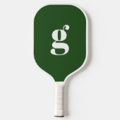 Elegant Vet Monogrammed Initiaal Pine Green Pickleball Paddle (Achterkant)