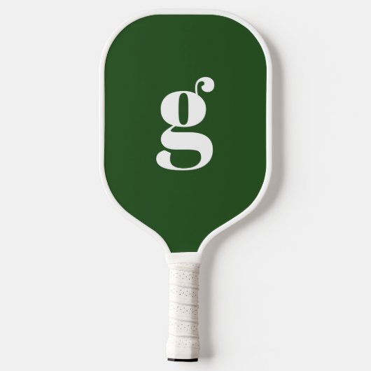 Elegant Vet Monogrammed Initiaal Pine Green Pickleball Paddle (Achterkant)