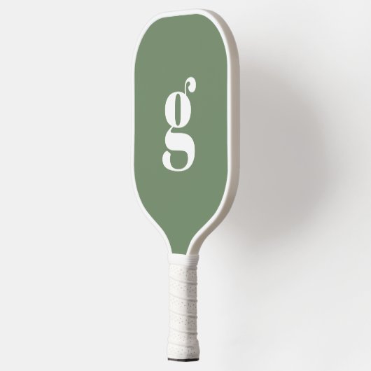 Elegant Vet Monogrammed Initiaal Sage Groen Pickleball Paddle (Links)