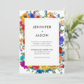 Elegant Vet Rozen en pinda's Wedding Kaart (Staand voorkant)