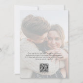 Elegant vet script foto zwart wit bruiloft save the date (Achterkant)