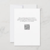 Elegant vet script zwart wit formele bruiloft RSVP kaartje (Achterkant)