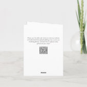 Elegant vet script zwart wit trouwfoto bedankkaart (Achterkant)