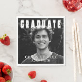 Elegant vet typografie foto afstudeerfeest servet (Insitu)