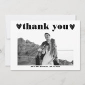 Elegant vet typografie | Foto Dank u kaarten (Voorkant)