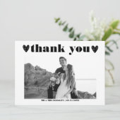 Elegant vet typografie | Foto Dank u kaarten (Staand voorkant)