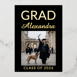 Elegant Veterinary Medicine Graduation Party Folie Uitnodiging