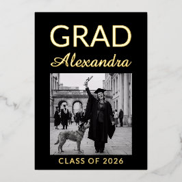 Elegant Veterinary Medicine Graduation Party Folie Uitnodiging