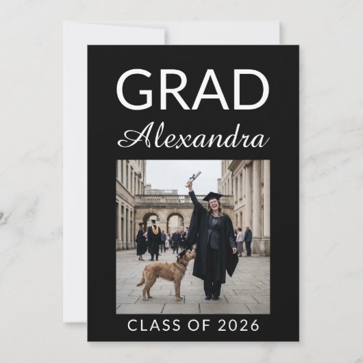 Elegant Veterinary Medicine Graduation Party Kaart (Voorkant)