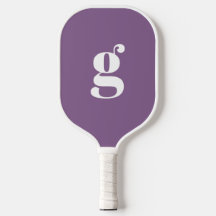 Elegant Vetgedrukte Monogram Initiaal Stof Paars