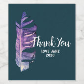 Elegant vether modern bedankt je cadeau wijn etiket (Enkel label)