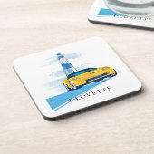 ELEGANT VETTE AUTOMOBILE ART BIER ONDERZETTER (Linkerzijde)