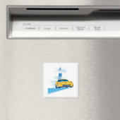 Elegant Vette Cruise Illustratie Magneet (Insitu (Vaatwasser))